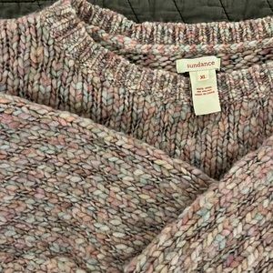 Pastel rainbow Sundance knit 100% Wool sweater